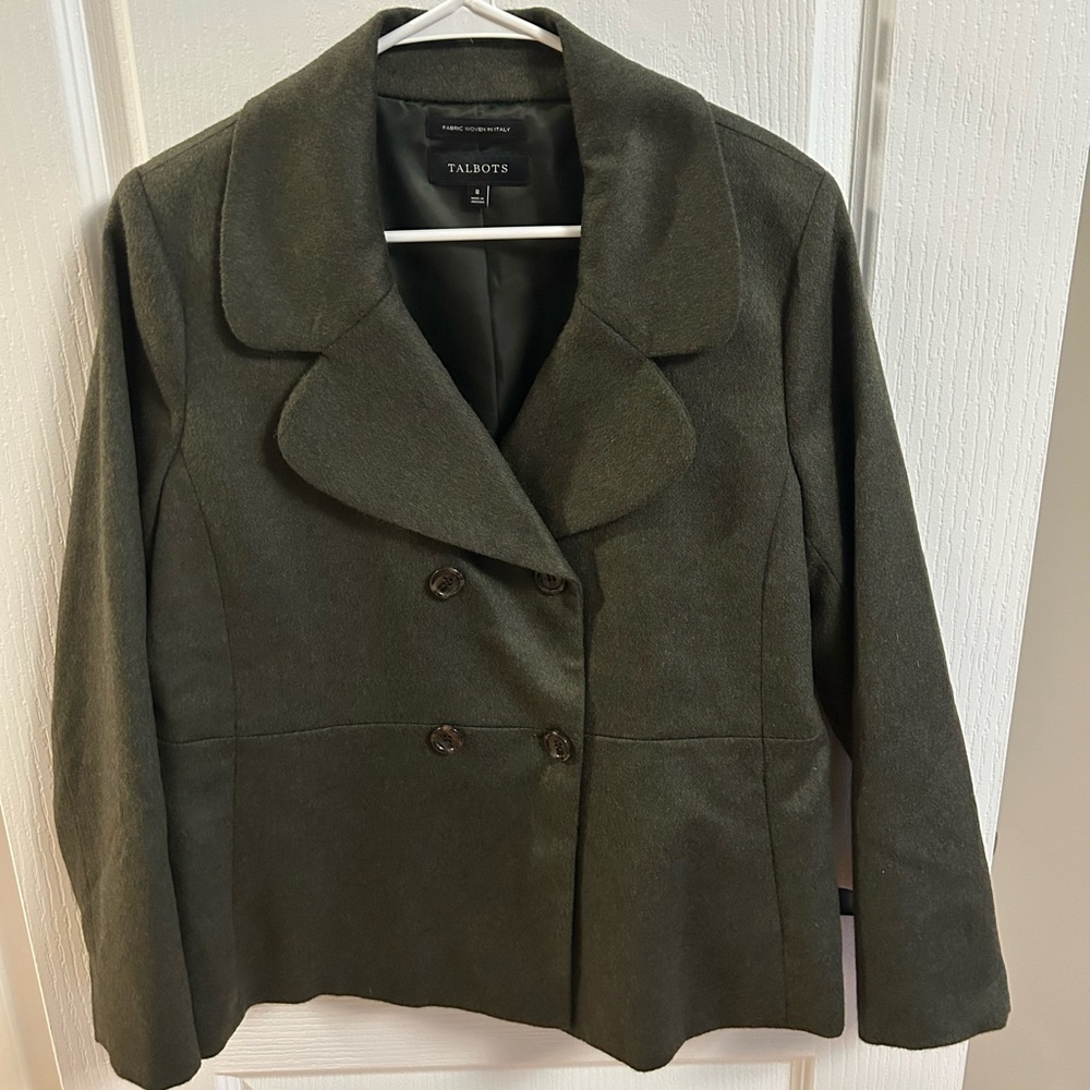 Talbots Women's Dark Green Pea Coat